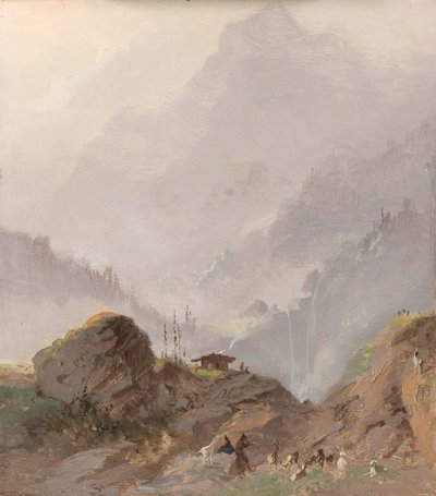 Paesaggio montano in Tirolo con camosci da Johannes Tavenraat