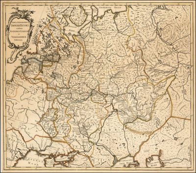 Mappa della Russia del 1760 di Johannes Treskot da Johannes Treskot