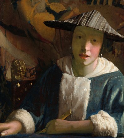 Ragazza con flauto da Johannes Vermeer