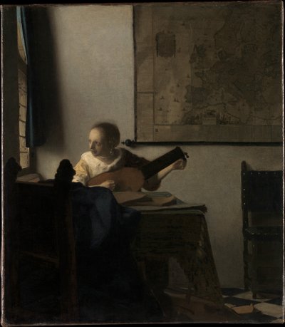 Junge Frau mit Laute da Johannes Vermeer