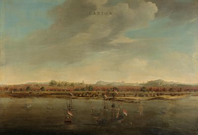 Veduta di Canton in Cina da Johannes Vinckboons (attributed to)