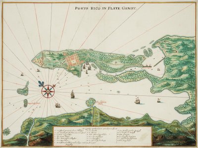 Mappa di Porto Rico da Johannes Vingboons
