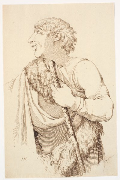Pastore con bastone in mano da Johannes Wiedewelt
