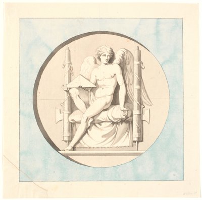 Il genio della giustizia. Disegno per il rilievo in marmo sul Monumento alla Libertà da Johannes Wiedewelt