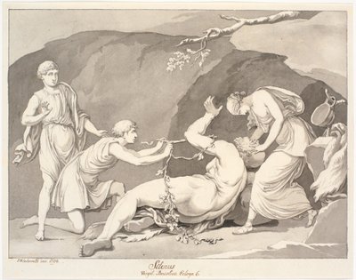 Silenus / Virgilio. Bucolia Ecloga 6 da Johannes Wiedewelt