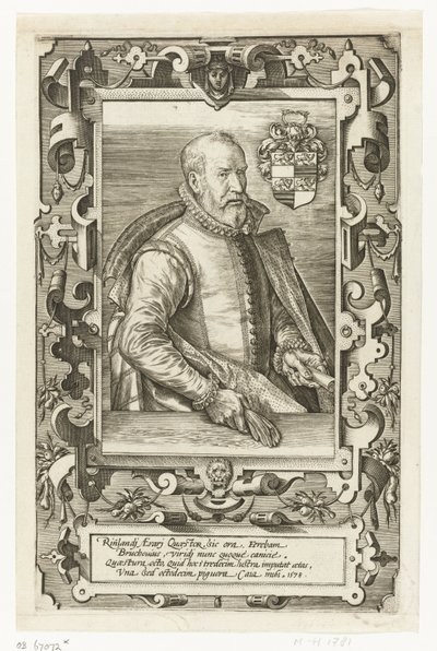 Ritratto di Jan van Brouckhoven, amministratore di Rijnland da Johannes Wierix (attributed to)