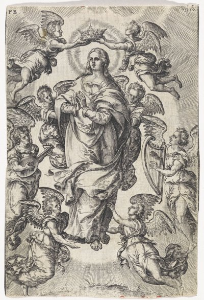 Ascensione di Maria da Johannes Wierix