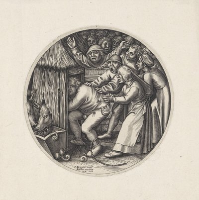 Il maiale deve stare nel suo recinto da Johannes Wierix