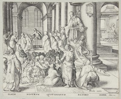 Il Sermone nella Chiesa da Johannes Wierix