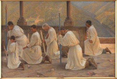 Preghiera per la pioggia. Processione negli Appennini da Johannes Wilhjelm