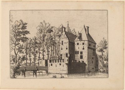 Castello con ponte levatoio da Johannes and Lucas van Doetechum after Master of the Small Landscapes