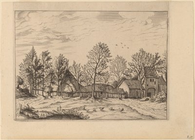 Fattoria con cancello da Johannes and Lucas van Doetechum after Master of the Small Landscapes