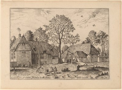 Fattorie con pozzo a secchio da Johannes and Lucas van Doetechum after Master of the Small Landscapes