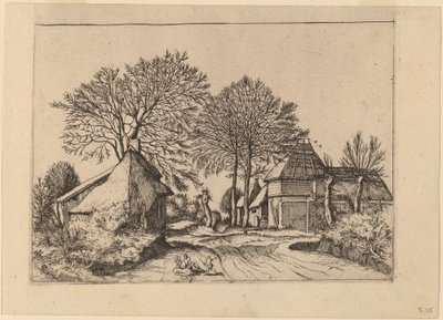 Strada con Fienile e Capanne da Johannes and Lucas van Doetechum after Master of the Small Landscapes