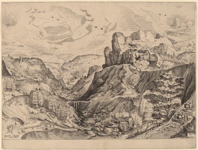 Paesaggio alpino da Johannes and Lucas van Doetechum after Pieter Bruegel the Elder