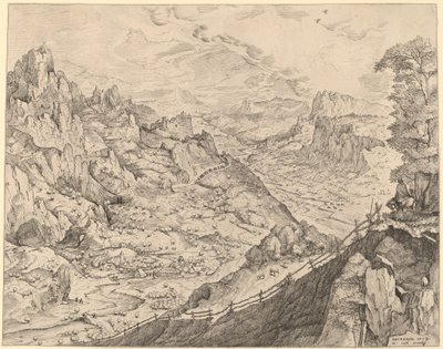 Grande paesaggio alpino da Johannes and Lucas van Doetechum after Pieter Bruegel the Elder
