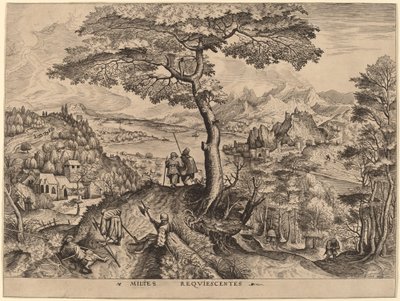 Soldati a riposo da Johannes and Lucas van Doetechum after Pieter Bruegel the Elder