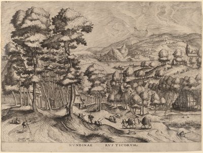 Mercato rustico da Johannes and Lucas van Doetechum after Pieter Bruegel the Elder
