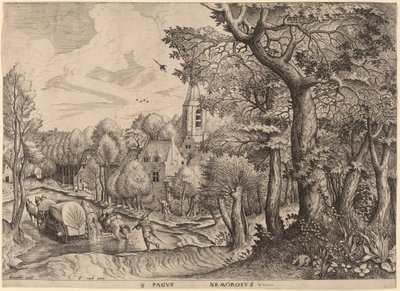 Pagus Nemorosus (Villaggio boscoso) da Johannes and Lucas van Doetechum after Pieter Bruegel the Elder