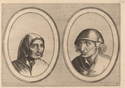 "Rijckje Schimmel-penninghs" e "Lubbert Leever-worst" da Johannes and Lucas van Doetechum after Pieter Bruegel the Elder