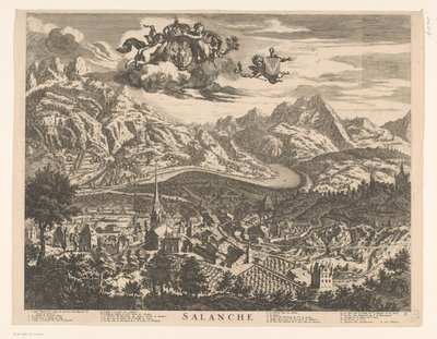 Veduta di Sallanches da Johannes de Ram
