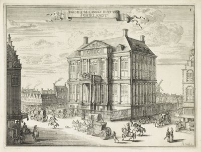 Veduta della Casa Schieland a Rotterdam da Johannes de Vouw
