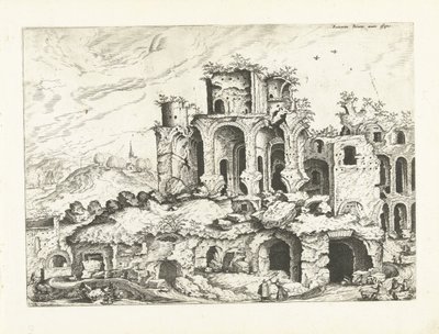 Terza veduta delle rovine del Palatino da Johannes of Lucas van Doetechum (attributed to)