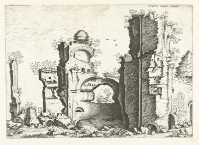 Veduta di rovine, probabilmente le Terme di Caracalla da Johannes of Lucas van Doetechum (attributed to)