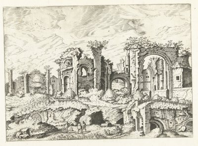 Quarta vista delle rovine sul Palatino da Johannes of Lucas van Doetechum (attributed to)
