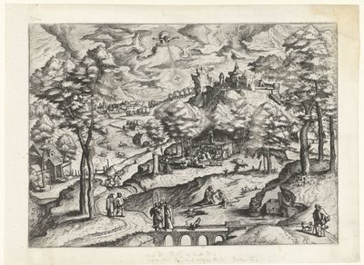 Paesaggio con battesimo di Cristo da Johannes of Lucas van Doetechum