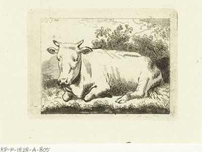 Mucca sdraiata da Johannes van Cuylenburgh