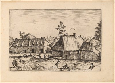 Fattoria e Fila di Case da Johannes van Doetechum, the Elder and Lucas