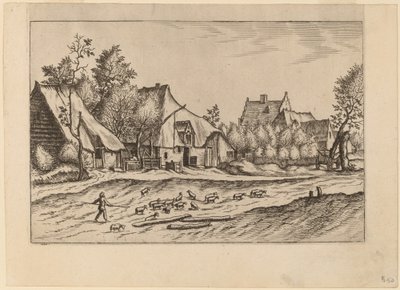 Fattorie in un Villaggio da Johannes van Doetechum, the Elder and Lucas