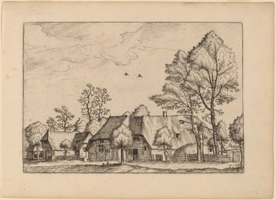 Grande fattoria con pozzo da Johannes van Doetechum, the Elder and Lucas