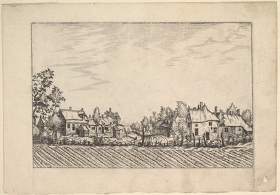 Fattorie, campo arato in primo piano da Praediorum villarum et rusticarum casu..., ca. 1559-61 da Johannes van Doetecum I