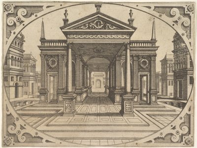 Piatto da Scenographiae da Johannes van Doetecum I