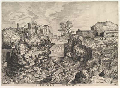 Vista del Tevere Tivoli Prospectus Tyburtinus da I Grandi Paesaggi da Johannes van Doetecum I