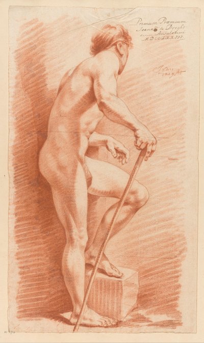 Nudo maschile in piedi, visto di lato (1° premio 1773) da Johannes van Dregt