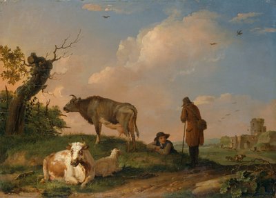 Paesaggio con bestiame da Johannes van der Bent