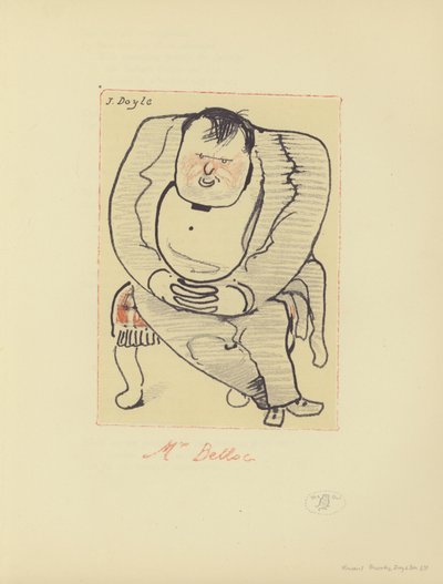 Caricatura di Hilaire Belloc, scrittore e storico anglo-francese da John  Doyle