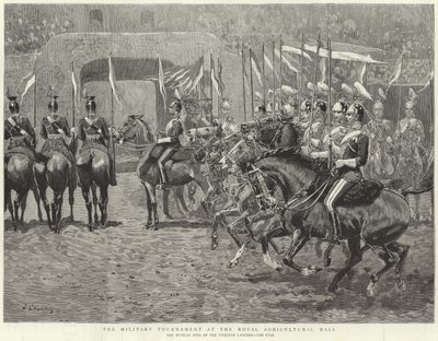Il torneo militare alla Royal Agricultural Hall (incisione) da John (after) Charlton