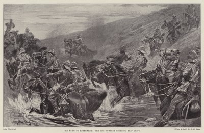 La corsa a Kimberley, i 10th Hussars attraversano Klip Drift da John (after) Charlton