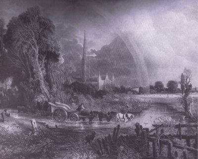 Cattedrale di Salisbury dai prati, Bibbys Annual da John (after) Constable