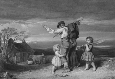 Illustrazione per La Notte del Cottar di Robert Burns, Verso III da John (after) Faed