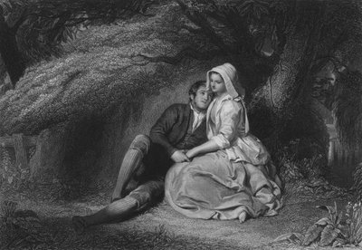 Illustrazione per La notte del cottar di Robert Burns, Verso IX (incisione) da John (after) Faed