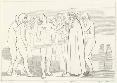Il canto di Casella, Purgatorio, Canto 2 da John (after) Flaxman