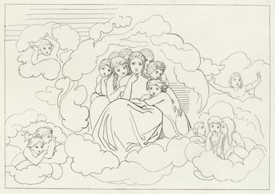 Meteore Celesti, Paradiso, Canto 30 (incisione) da John (after) Flaxman