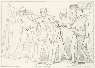 Il conte Ugolino catturato, Inferno, Canto 33 (incisione) da John (after) Flaxman