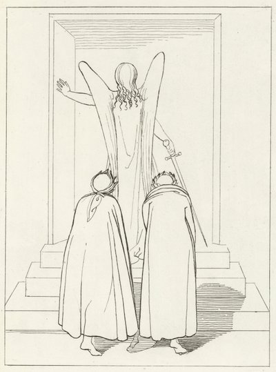 Porta del Purgatorio, Purgatorio, Canto 9 (incisione) da John (after) Flaxman