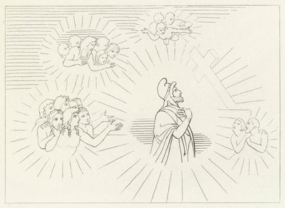 Splendori celesti, Paradiso, Canto 20 (incisione) da John (after) Flaxman